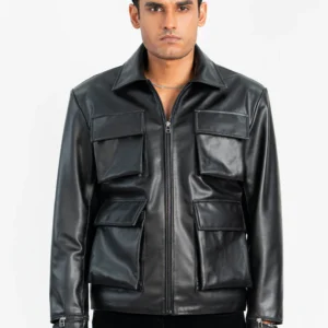 Utility Leather Jacket
